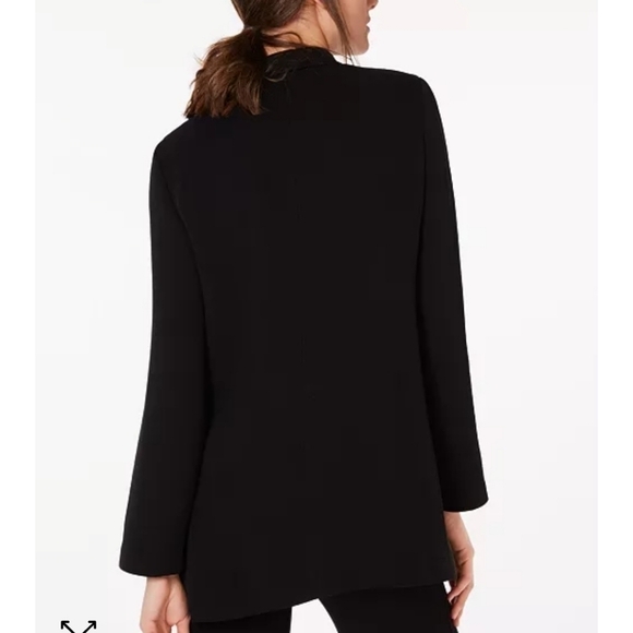 Eileen Fisher Double Breasted Textured Oversized Blazer Jacket in Black S/P - Picture 3 of 13